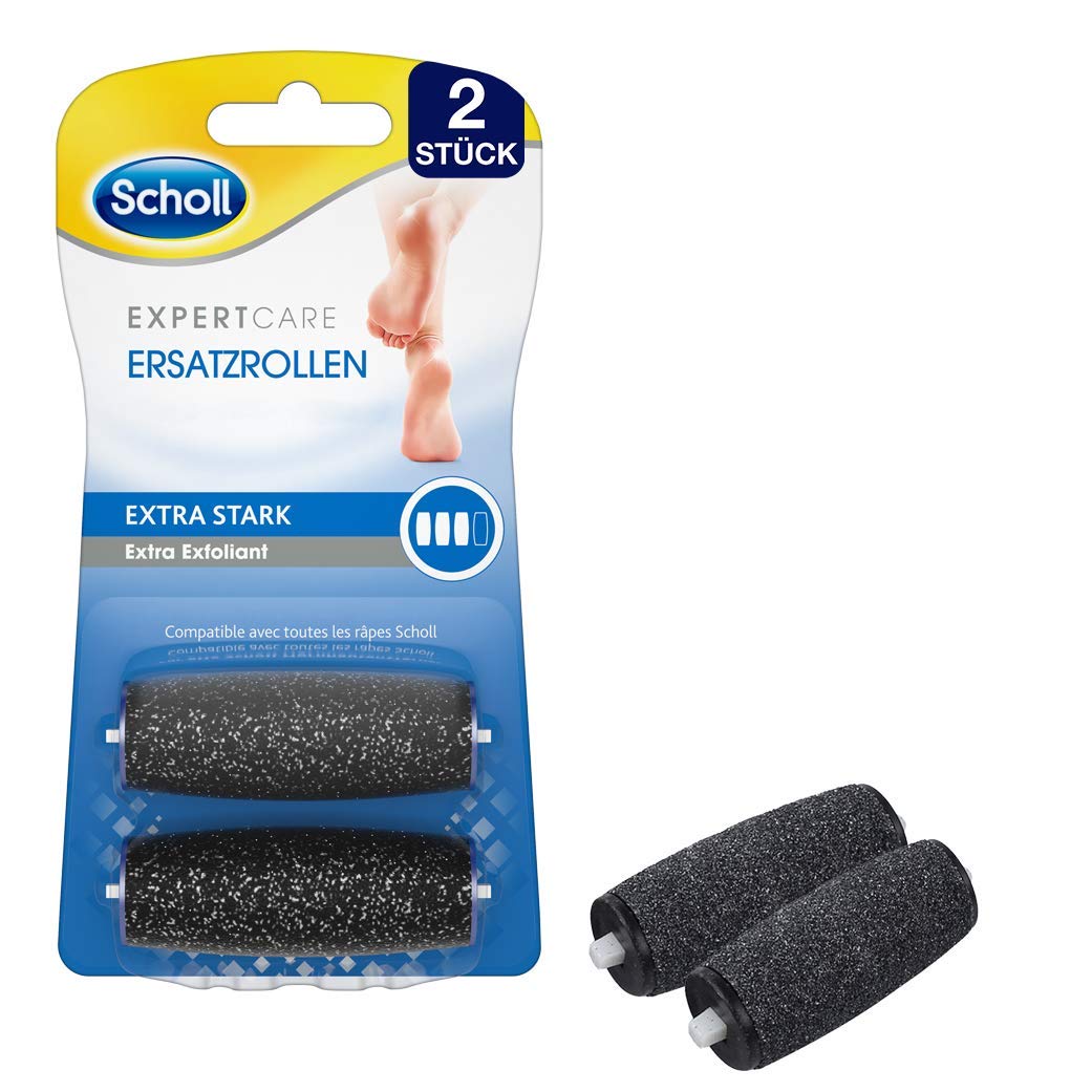 Scholl Expert care Wet & Dry Replacement Rollers Ultra Strong - Refill for Scholl Electric Callus Remover - With Diamond Particles - 2 Rolls
