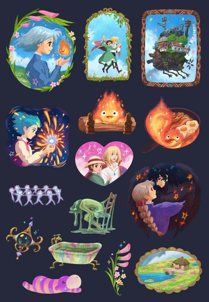 Anime sticker random ghibli Sophie lucifer no face 5