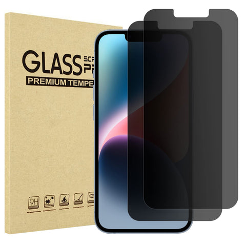 (2 Pack) ProCase iPhone 14 / iPhone 13 / iPhone 13 Pro Privacy Screen Protector, 9H Anti Spy Dark Tempered Glass Screen Film Guard for iPhone 14 2022 / iPhone 13/13 Pro 6.1 Inch 2021, Bubble-Free