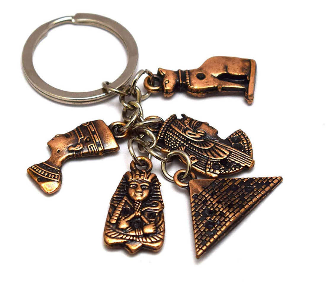 immatgar pharaonic tut Cleopatra Nefertiti Pyramid keychain keyring ancient Egyptian souvenirs gifts for men and women from egypt