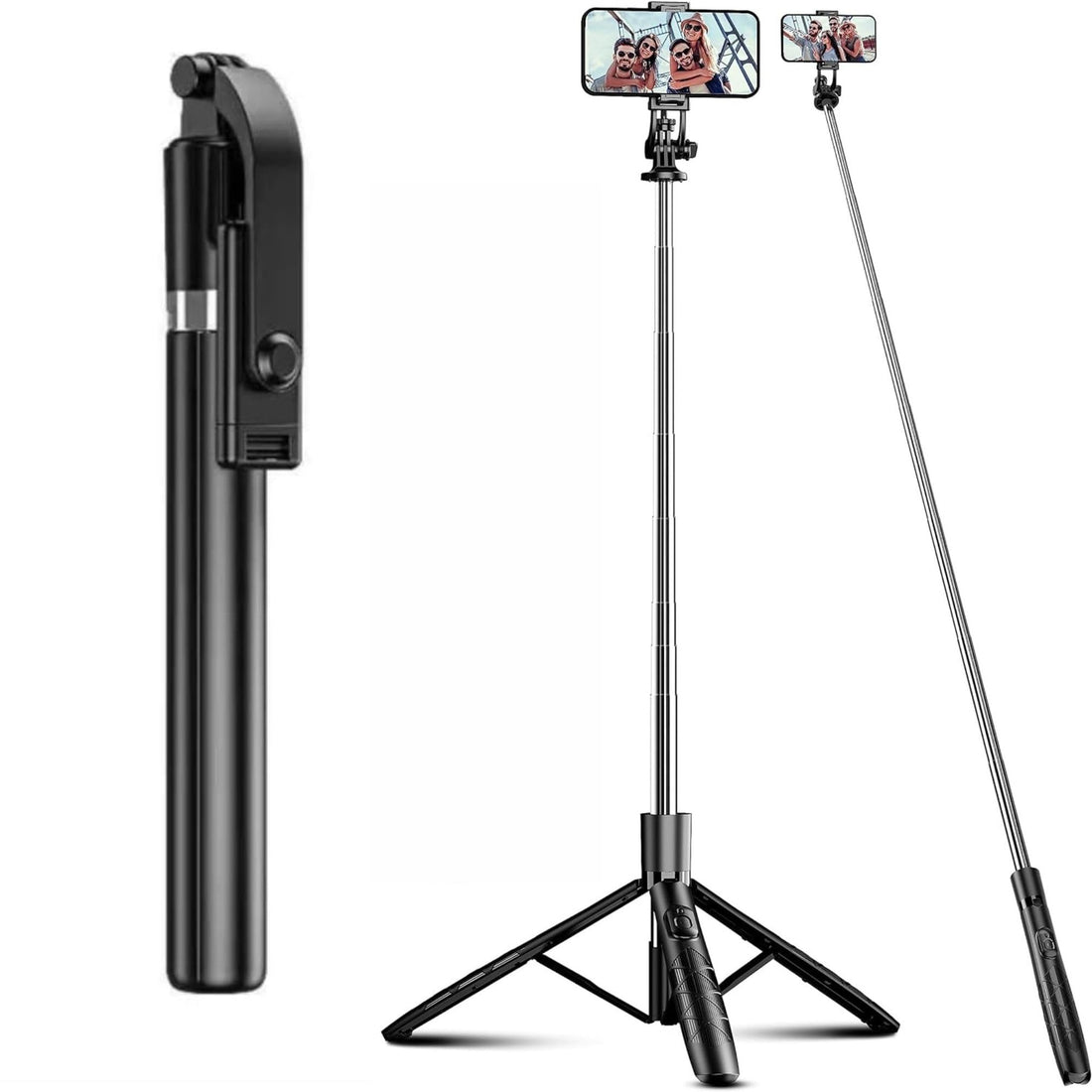 Very Long Selfie Stick, Bluetooth Extendable Selfie Stick Tripod Wireless Remote and Portable Tripod Stand Compatible for All iPhone and Android Smartphone (172 cm)