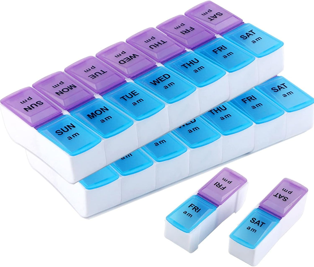 Handy Daily Pill Organizer – Organized Dosing Pill Case, Airtight & Lightweight (3 Pack) – by FASHION.HOME