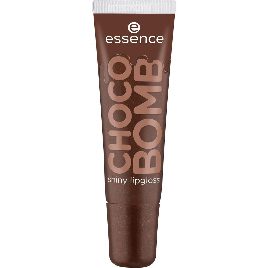 essence CHOCO BOMB Shiny Lip Gloss No. 01, Brown, Natural, Shiny, Radiant Fresh, Shimmering, Vegan, No Preservatives, No Parabens, No Microplastic Particles, Pack of 10 ml