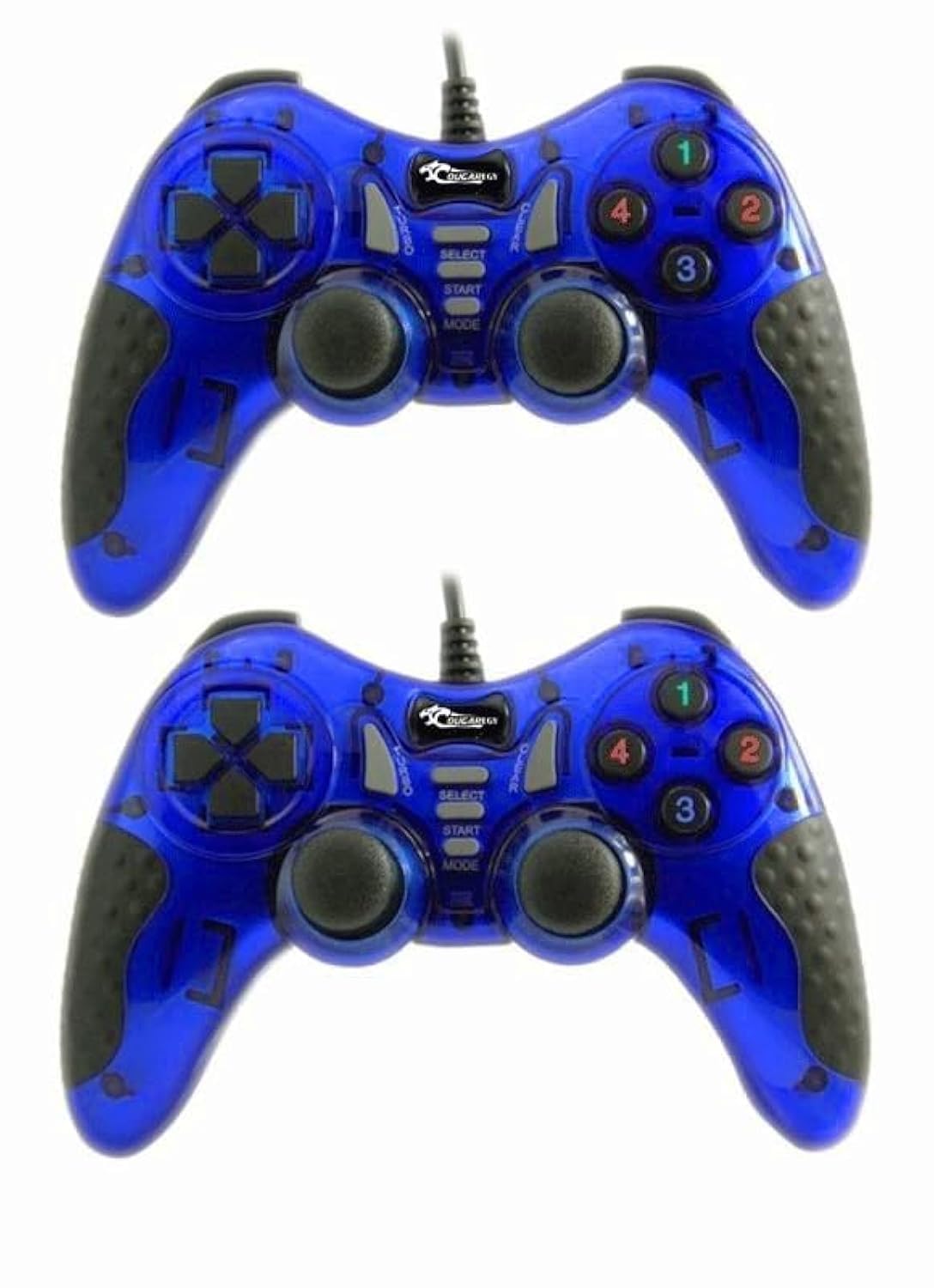 COUGAR-EGY (9012) USB Wired Double Gamepad Turbo Controller with Vibration Function For PC or Laptop, 1.5 Meter (BLUE)