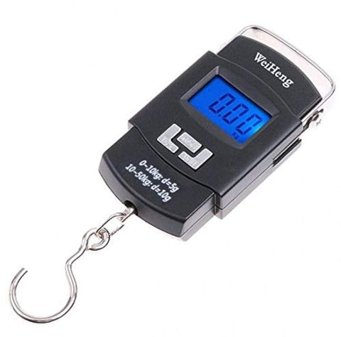 WeiHeng H4681 Mini Digital Hanging Luggage Fishing Weighing Scale (50kgx10g)