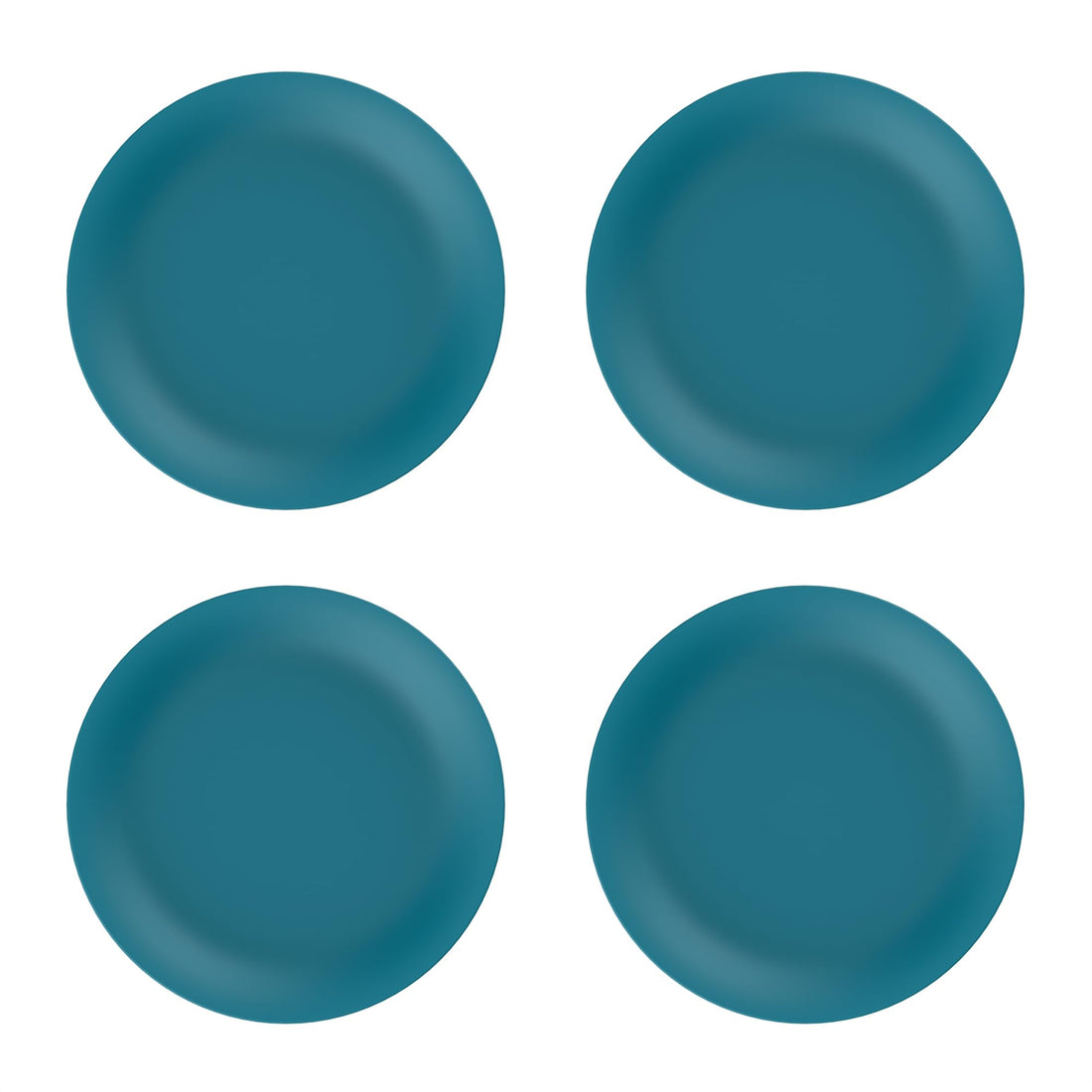 M-Design Lifestyle™ Dinner Plate 26 cm - Pack of 4 - BPA Free, Microwave Safe, Dishwasher Safe, Food Safe, Stackable - Teal