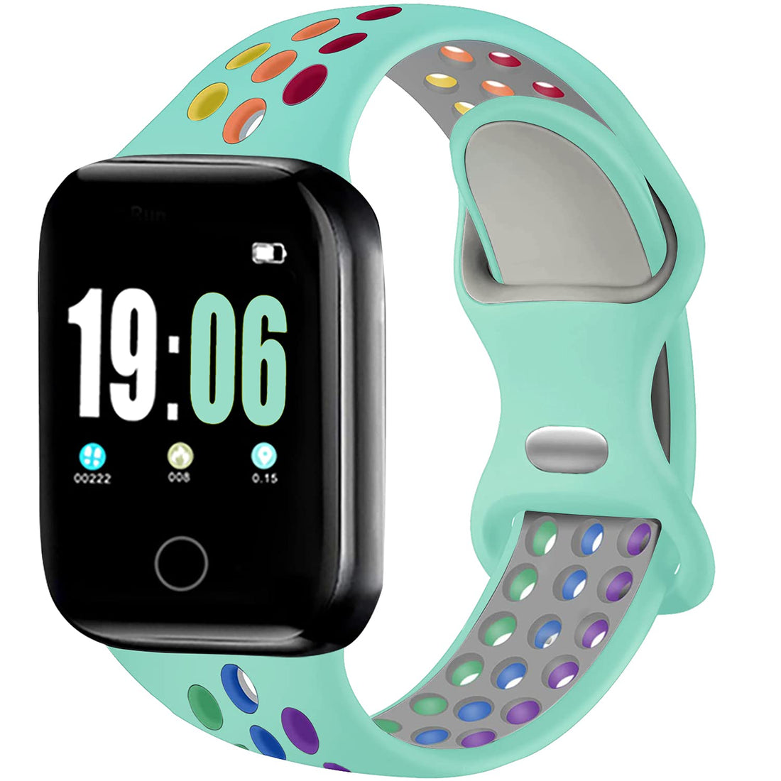 Elaikement Compatible with Apple Watch Band 49mm 45mm 44mm 42mm 41mm 40mm 38mm Men Women, Breathable Silicone Sport Replacement Wristband Strap for iWatch Series 9/8/7/6/5/4/3/2/1/SE/Ultra