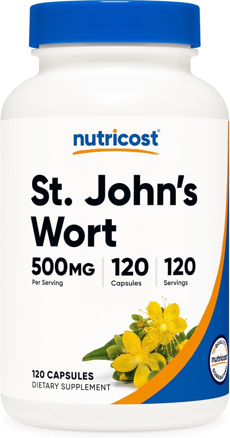 St. John’s Wort Capsules 500mg – Herbal Mood Support – 120 Capsules