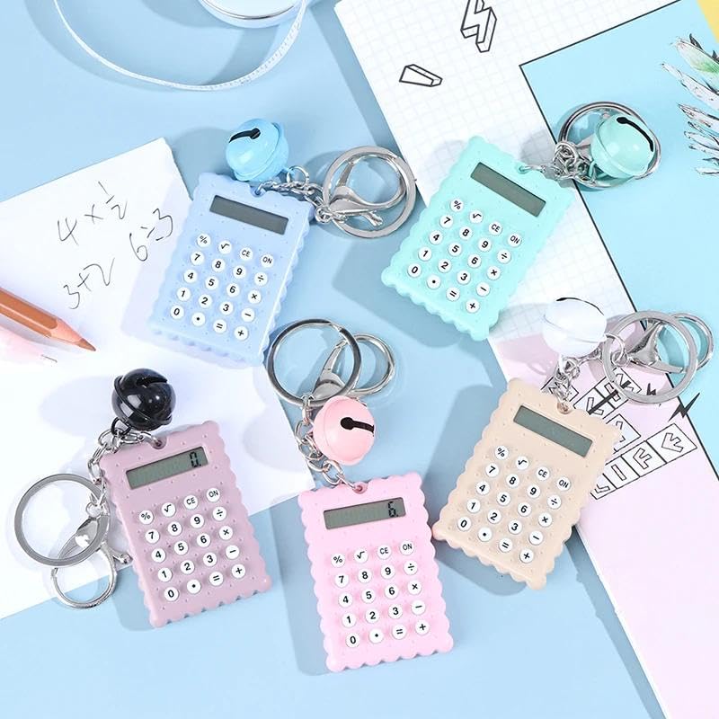 Mini Pocket Calculator Set (5 Pieces) Portable for Kids, Powerful Calculators, Perfect for Teaching Basic Functions for Kids and Student Emergency Use, Available in Al-Isra
