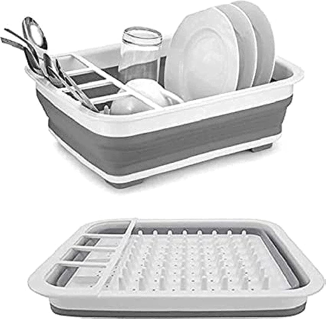 Generic Silicone Dish Rack, Drying Stand - Kitchen Dishware Drainer