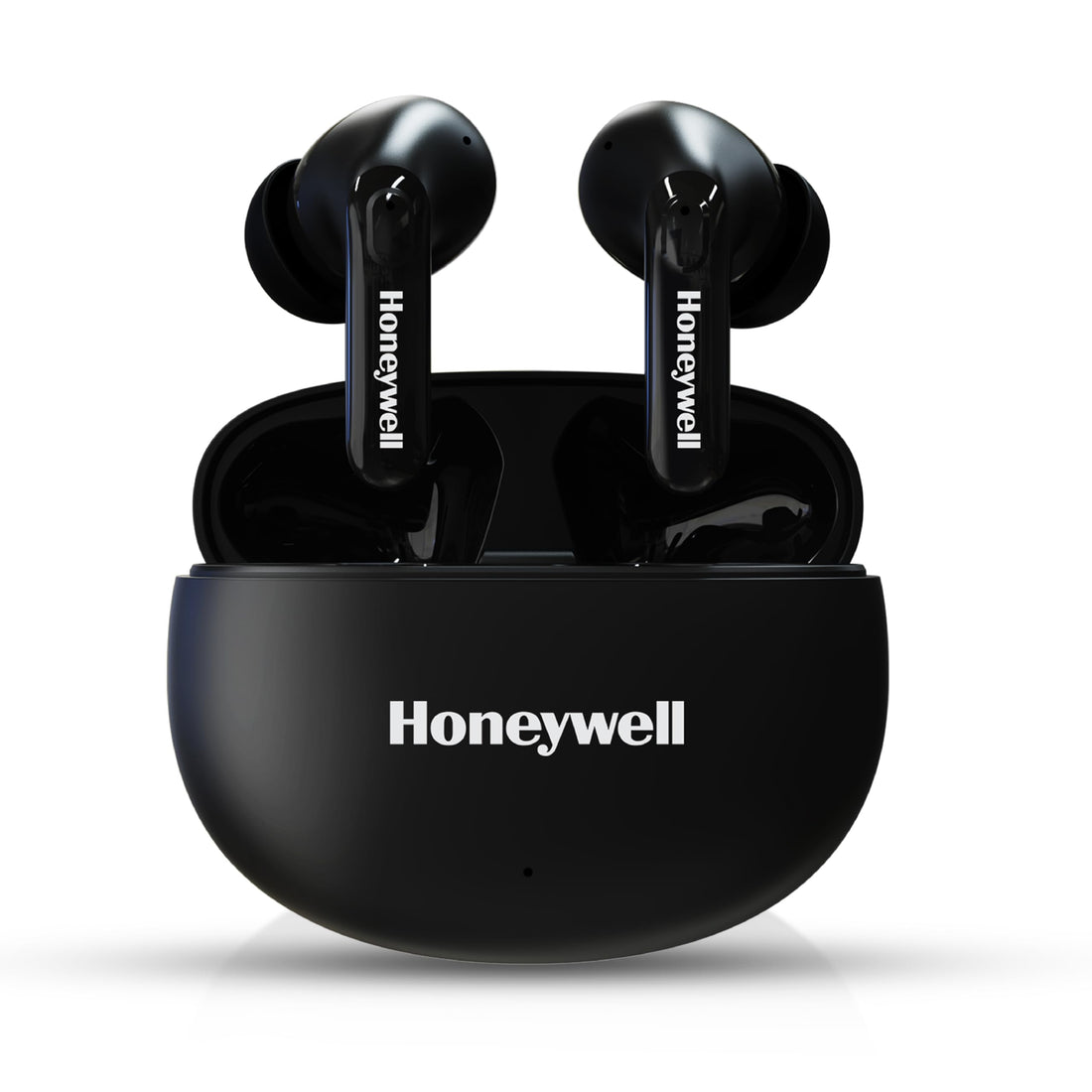 Honeywell Suono P2100 Bluetooth True Wireless Stereo Earbuds, 50 Hours Playtime, Environmental Noise Cancellation, 4 Mics, Type C Fast Charging, Low Latency Mode for Gaming, Bluetooth V5.3, Black