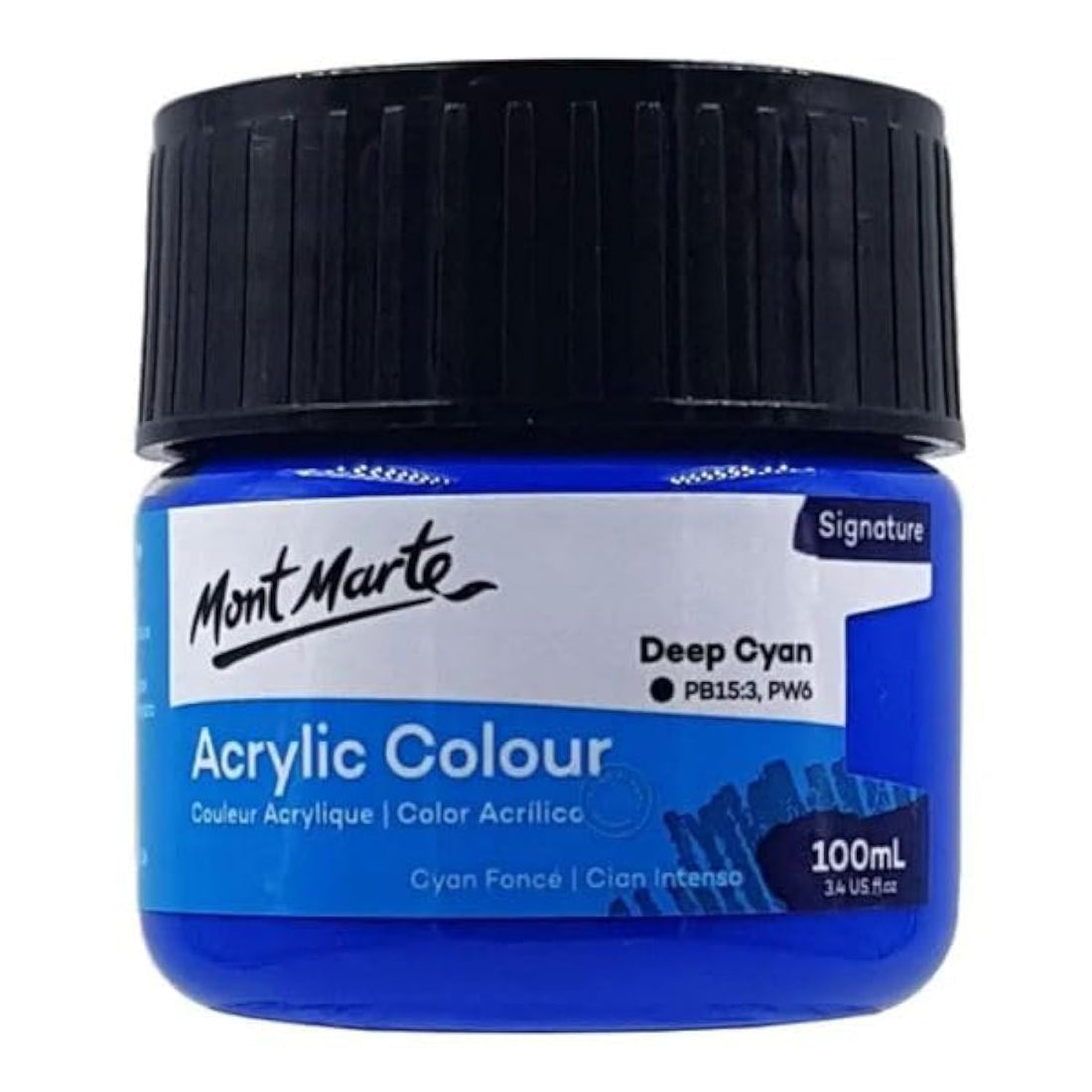 Monte Marte MSCH1060 Acrylic Colour Paint 100 ml, Deep Cyan