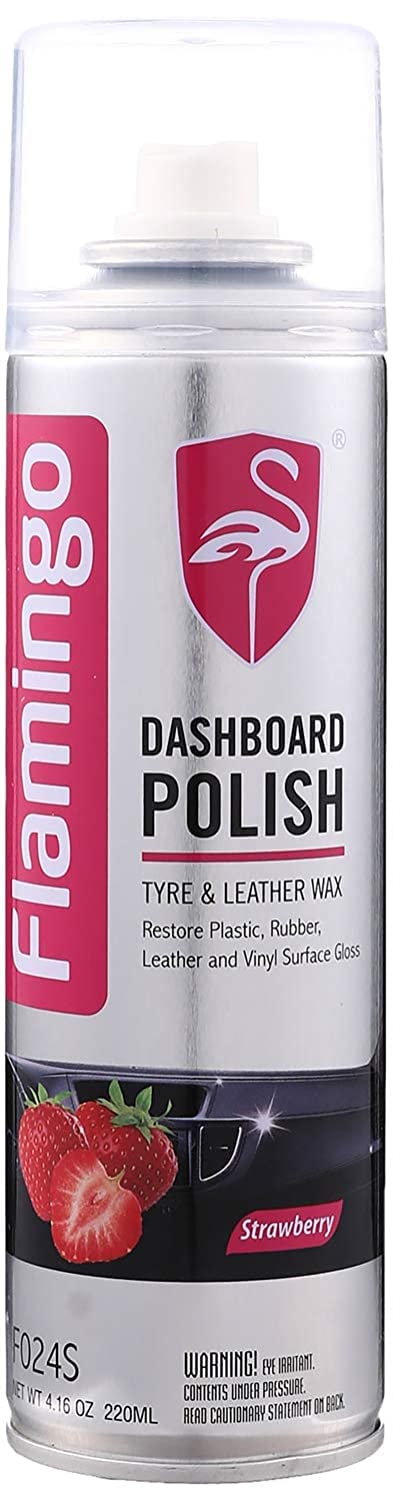 Flamingo Car Wax Polish Spray , Waterless Car Wash & Wax , Hydrophobic Top Coat Polish & Polymer Paint Sealant Detail Protection - Strawberry - 220 ML