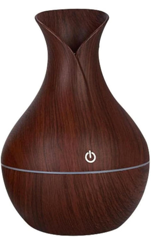 hanso USB Mini Humidifier, Ultrasonic Aroma Diffuser, Portable and Stylish Essential Oil Diffuser for Home and Office, 5V, 3W, 200ml (Wooden)