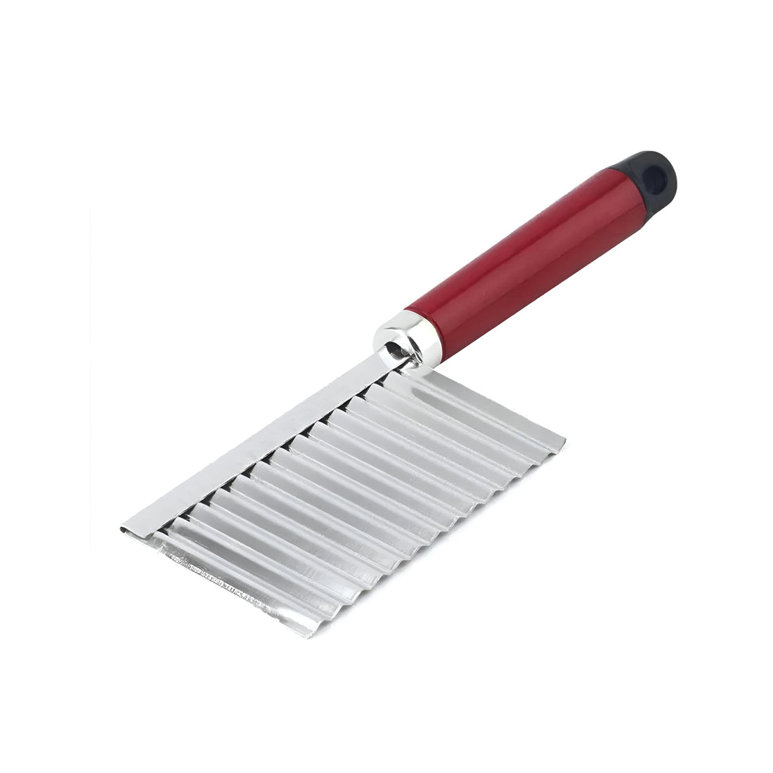 Crinkle Cutter - Stainless steel wavy slicer for decorative fruit and vegetable cuts; ideal for carrots, potatoes, cheese; ergonomic handle, kitchen-safe, durable, dishwasher-safe (2pcs)