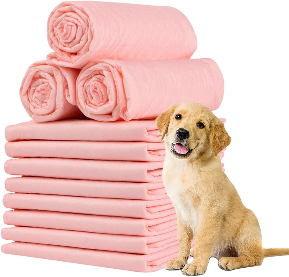 Pet Training Pads Disposable Pee Pad for Dog Puppy Cat Rabbits Pets, Quick Drying No Leaking Super Absorbent 60x90 cm XL- 20 Pieces, Pink