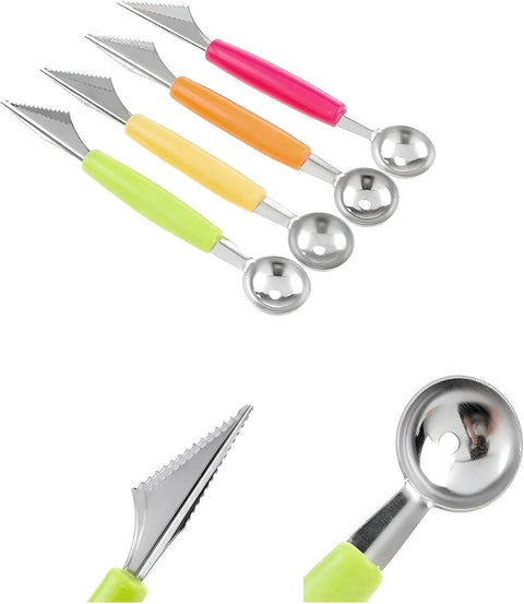 Fruit and Vegetable Shaping Tools 2 Pcs Assorted Colors for Making Balls and Sculpting Beautiful Ornaments and Add a Professional Touch to Serving Dishes