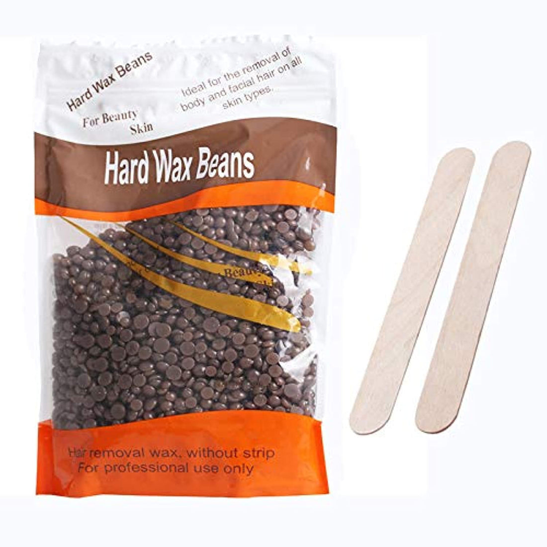 500gms HARD WAX BEANS, WAXING PELLETS, WAX BEADS. (CHOCOLATE)