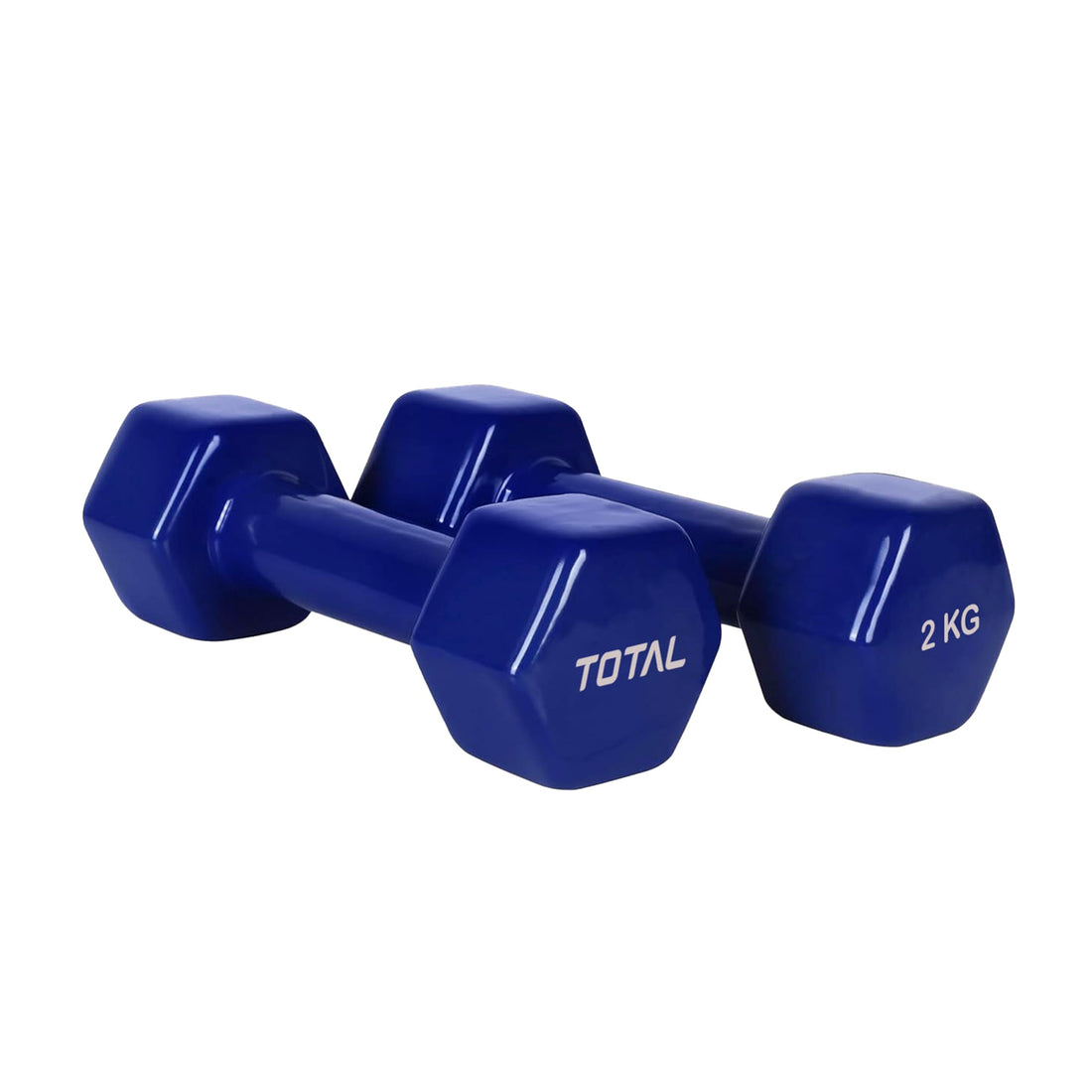 TOTAL Vinyl Coated Hexa PVC Dumbbells Set for Home Workout & Gym Exercise | Non-Slip Grip Fitness Accessories for Men & Women | Durable Dumbbell Pair for Biceps, Triceps & Strength Training | Set of 2