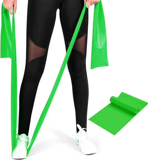 TRUE FIT® Resistance Bands Professional Long Natural Latex Exercise Bands Perfect for Strength Training, Legs and Butt, Physical Therapy, Yoga, Pilates, Stretching, 4 pieces Multicolor