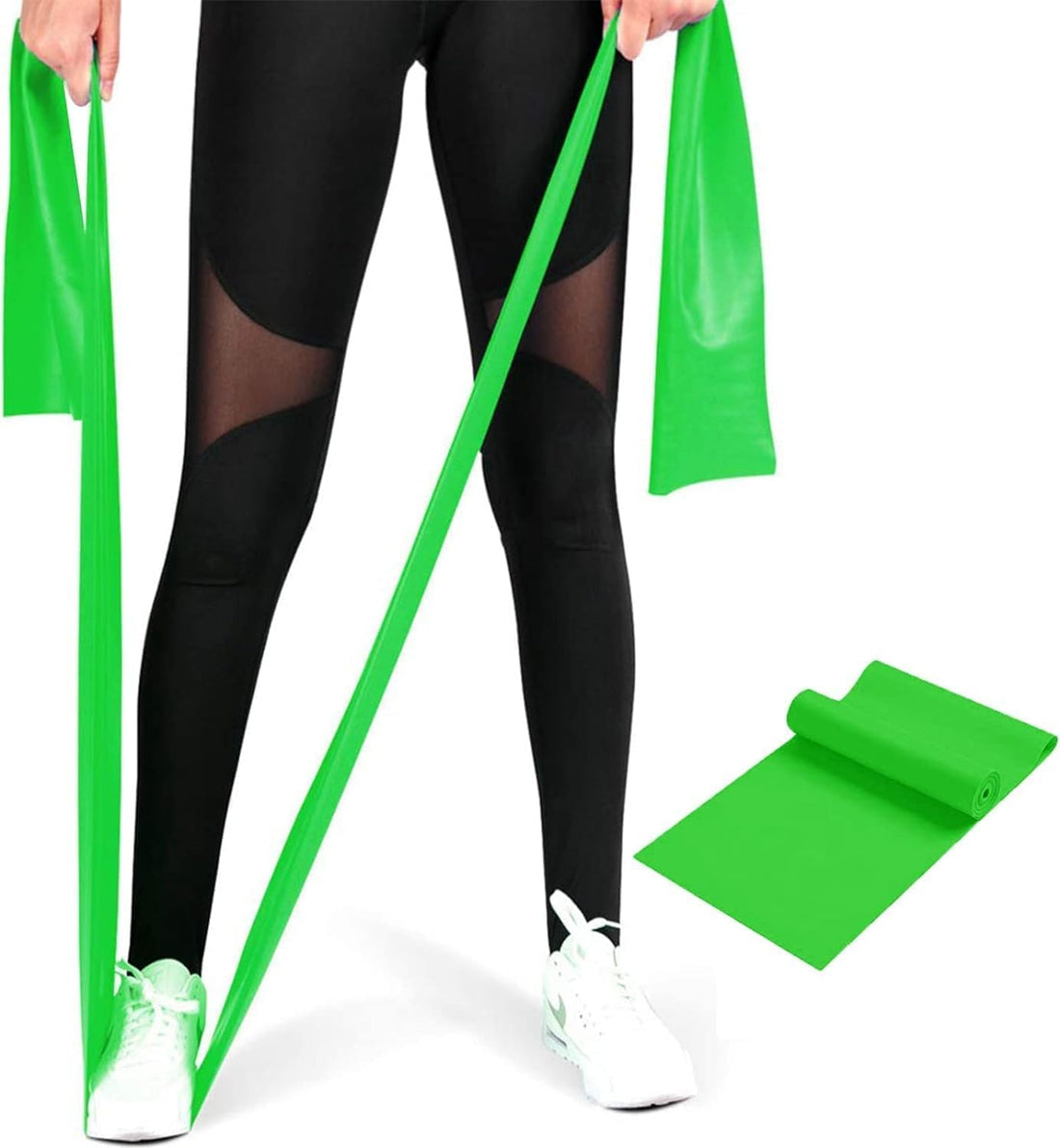 TRUE FIT® Resistance Bands Professional Long Natural Latex Exercise Bands Perfect for Strength Training, Legs and Butt, Physical Therapy, Yoga, Pilates, Stretching, 4 pieces Multicolor