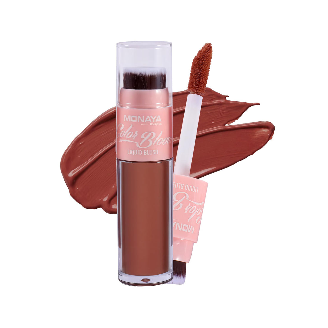 Monaya S007 Liquid Blush – Naturally Radiant Color to Enhance Cheeks, Lightweight Silky Formula Easy to Blend, Buildable from Soft Flush to Bold Look, Long-Lasting Without Caking or Fading (S203)