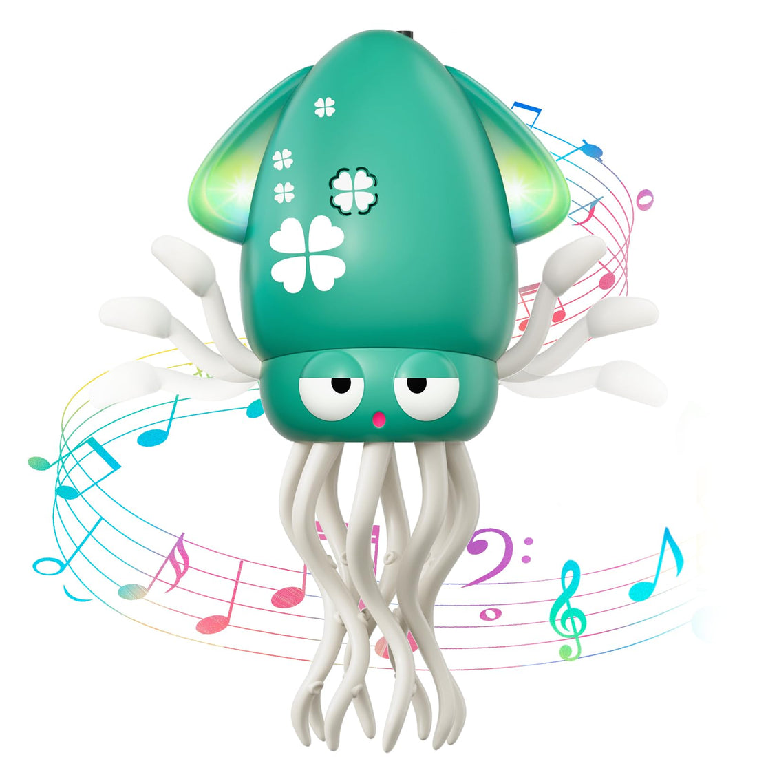 WAVISA Electric Magic Dancing Octopus Toy, 2025 New Automatic Obstacle Crawling Octopus with LED & Music for Kids Gifts, Interactive Fun for Kids Indoor Play & Sensory Development (Green)