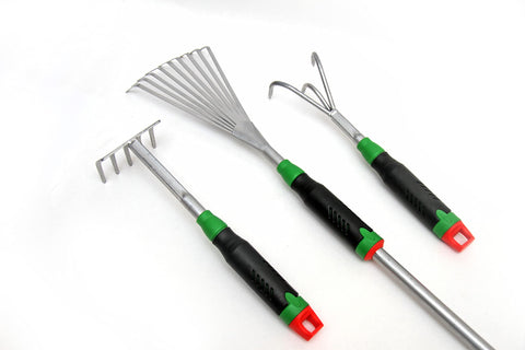 Professional Garden Tools (Germany-Made 3 Piece Planting Tool Set with Interchangeable Pole 120cm)