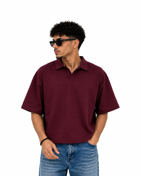Boxy Fit Polo Shirt - Cotton Comfortable Loose Fit Fashion Short Sleeve Casual Outdoor Summer Polo Shirt for Men and Women
