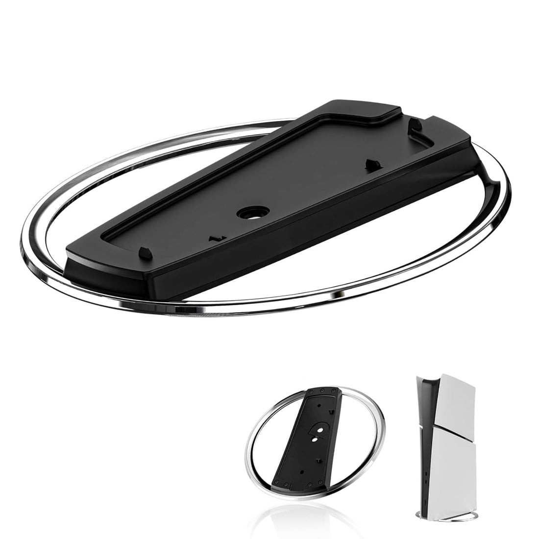 for PS5 Slim Stand - Vertical Stand Compatible with PS5 Slim And Regular Models - Durable Black Console Stand Space Saving Design