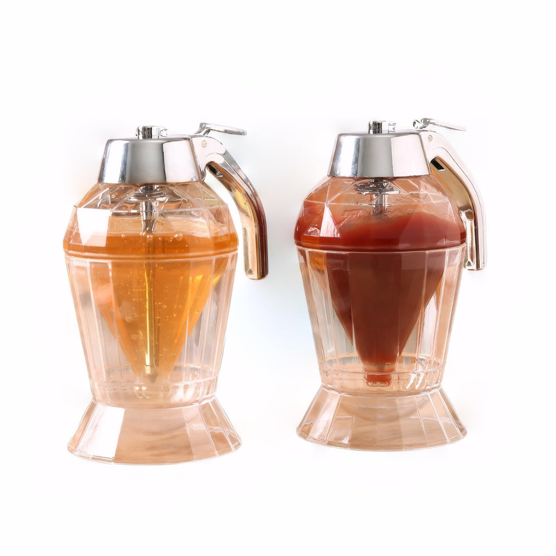2 Pack 180ml Honey Dispenser No Drip with Stand Olive Oil Bottle Dispenser Honey Jars with Dipper Maple Syrup Dispenser Honey Containers Diamond-Shaped Honey Pot Sauce Dispenser Bee Decor Bottles