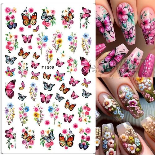 Modern 5D Nail Sticker - 3D Nail Art Design - Attractive Look in Minutes - High Quality Sticker Compatible with Nail Polish and Gel (u)