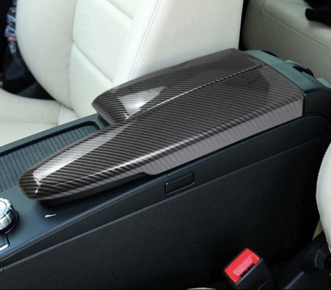 Car Styling For Mercedes Benz C Class W204 GLK X204 Center Console Tidying Armrest Box Panel Trim Auto protection Cover Stickers