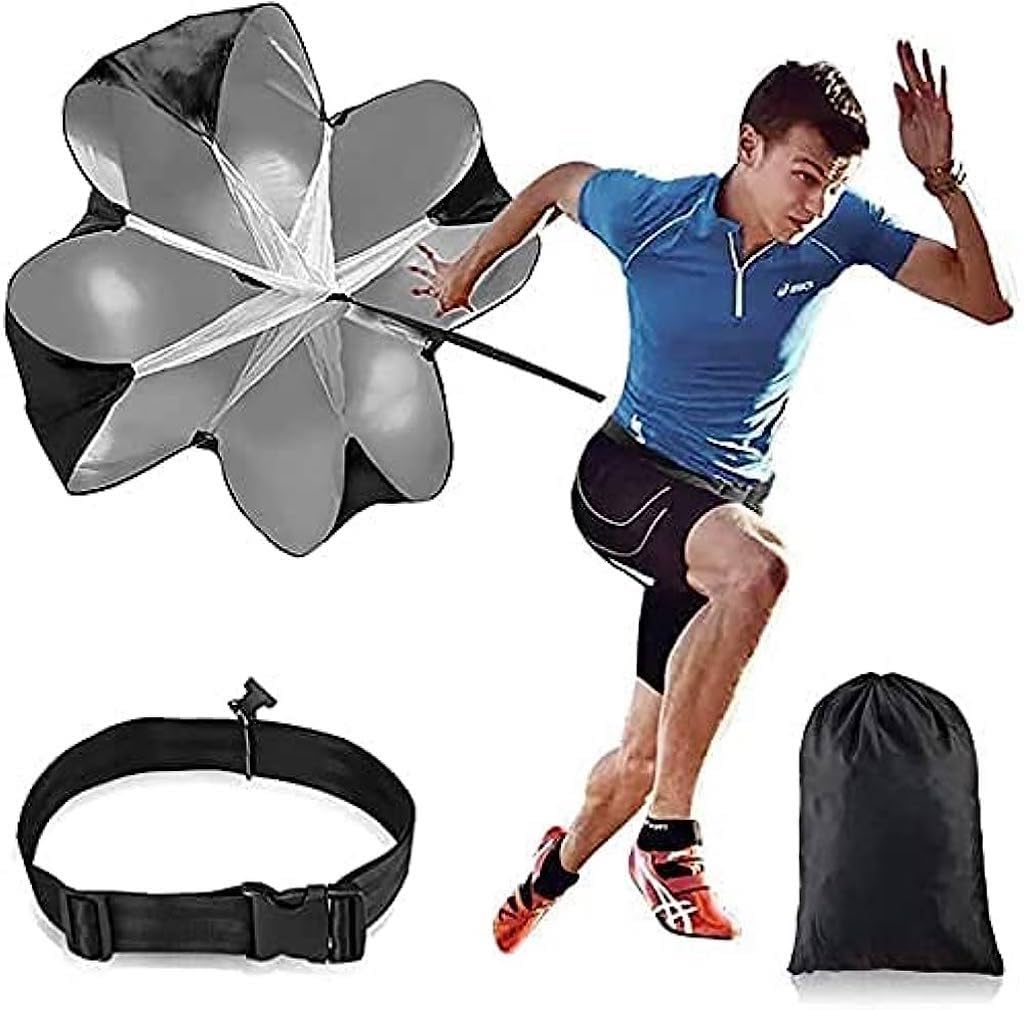 Running Speed Training Football Parachute - 48" Inch for Kids Resistance Sprint Trainer - Chute Soccer Training