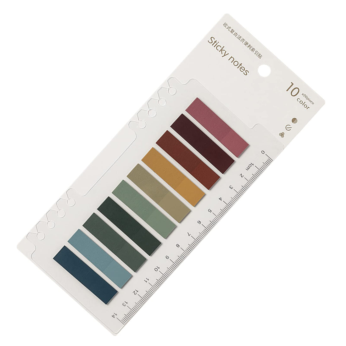 Sticky Bookmarks, Plastic Bookmarks, Transparent Coloured Page Markers, Sticky Notes Stickers, Sticky Notes, Sticky Tabs, Book Markers, 200 Pieces, 10 Colours (A)