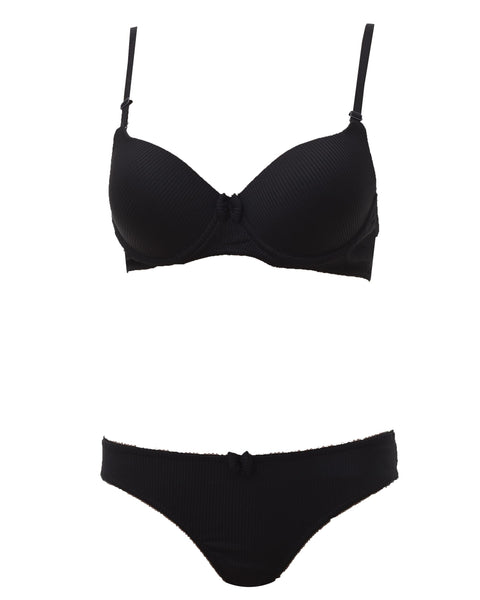Luna LUN-7067 Underwear+Satin Bra*Cotton Lingerie Set For Women
