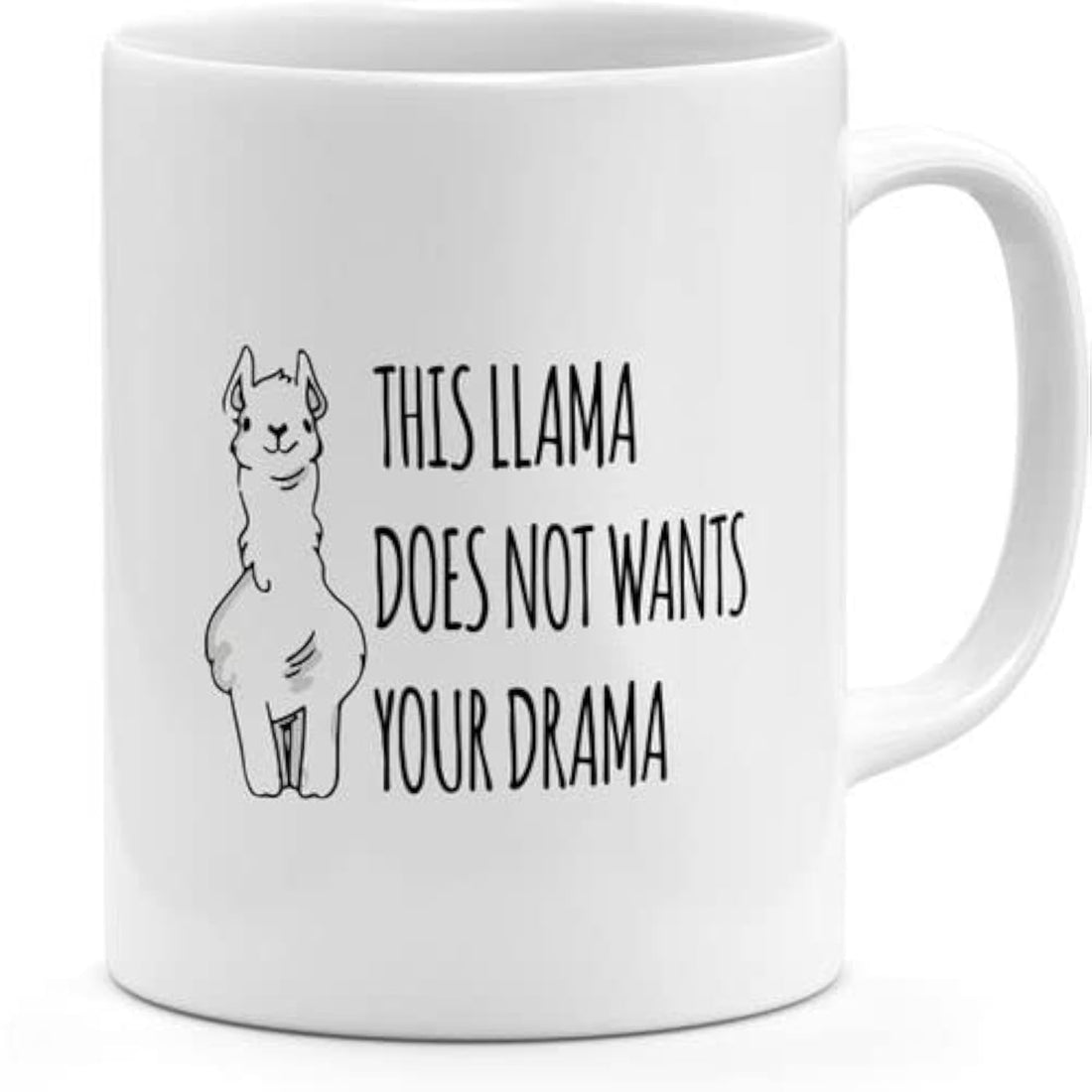 Fast Print Loud Universe Ceramic This Lama Does Not Want Your Drama Friends Mug