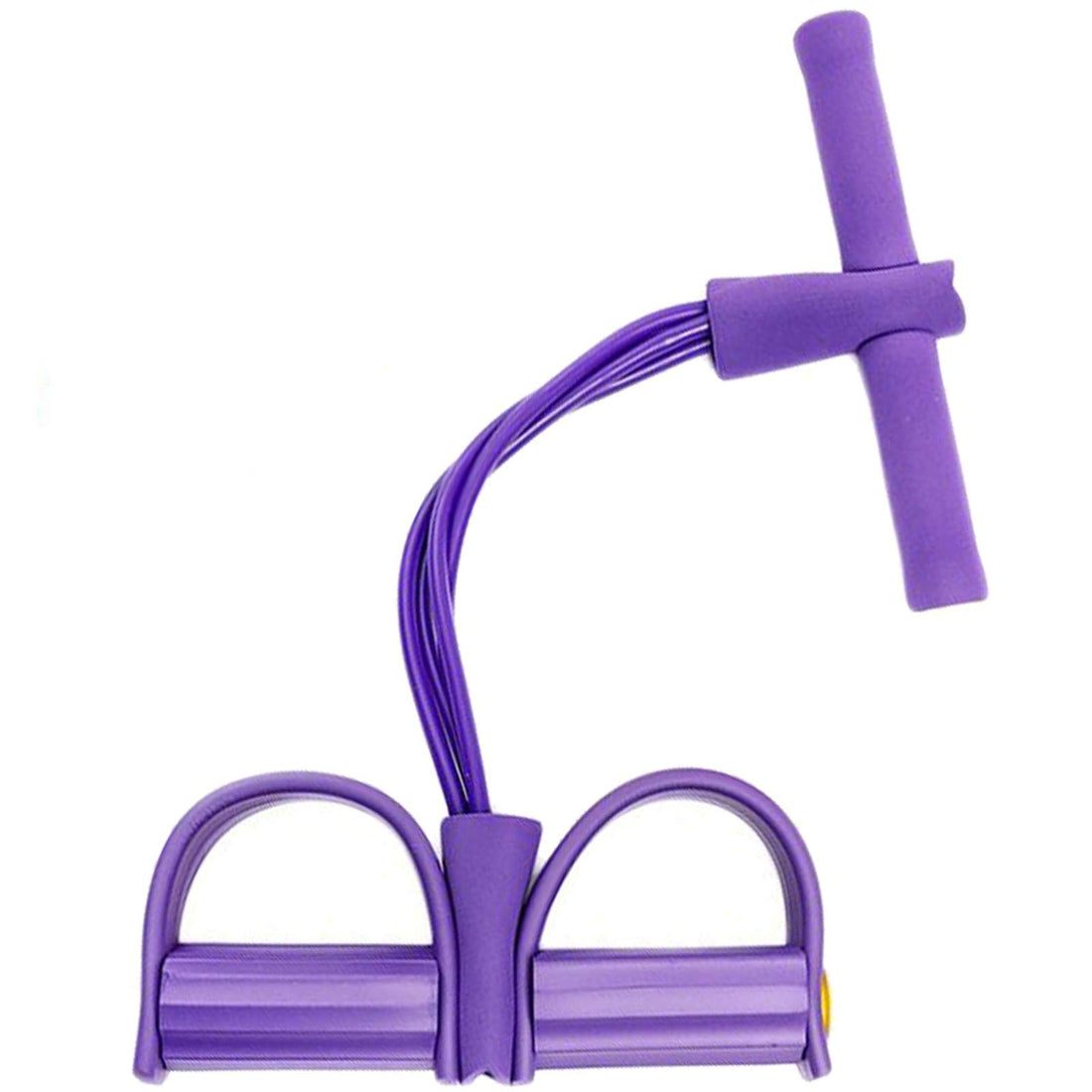 Generic Heymax Fitness 4 Tubes Sit-up Pull Rope Exercise Equipment Pedal Resistance Band Elastic Tension Rope for Home Gym Yoga Workout Multifunction Pedal Arm Leg Trainer Abdominal Training (Purple)