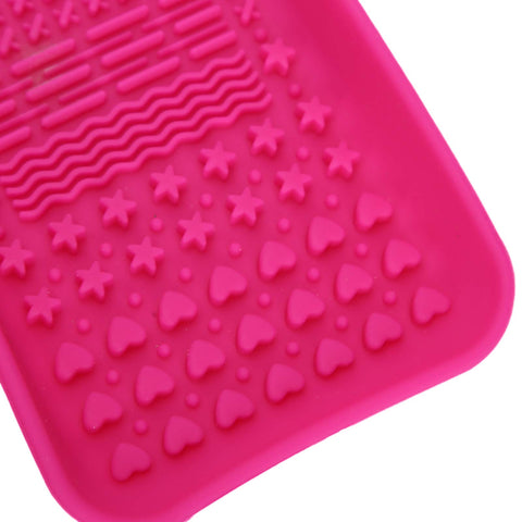 2Pcs Silicon Makeup Brush Cleaning Mat, Durable Reusable Non-Slip Cleaning Brush Scrubber Mat, for Travel Family Valentines Day Daily Household Makeup
