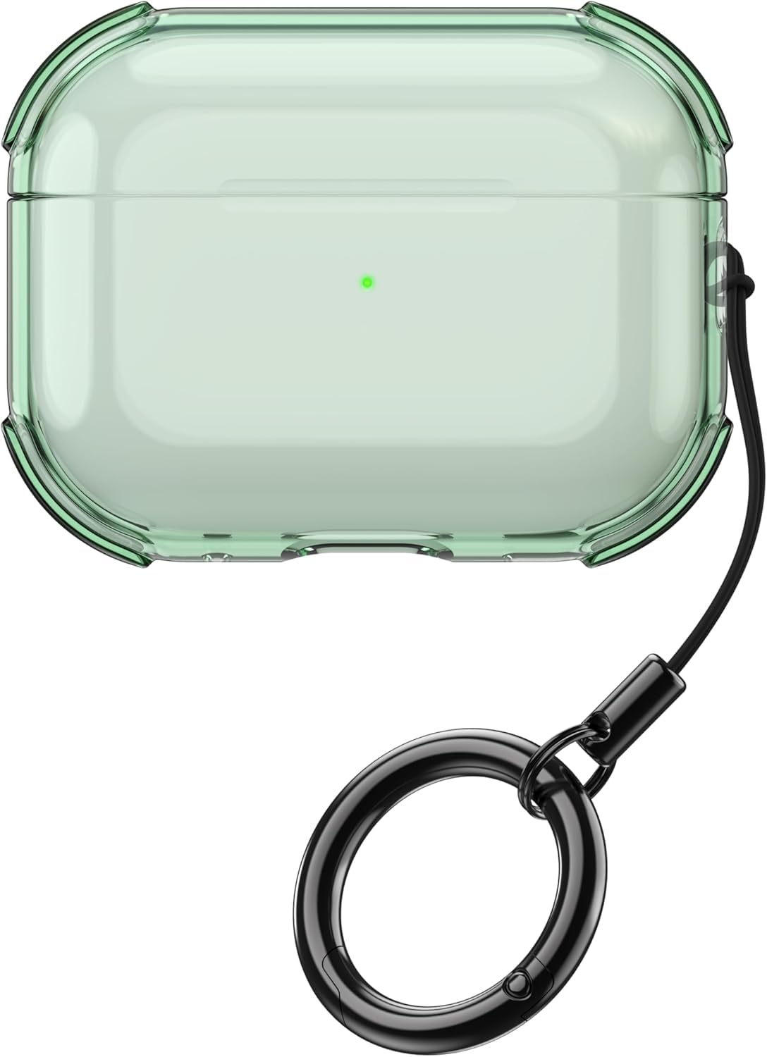 Crystal Clear Protective Case for AirPods Pro 3, Transparent Silicone Cover with Ring Holder, Compatible with AirPods Pro 3 2025, Soft Gel Accessories (Green)