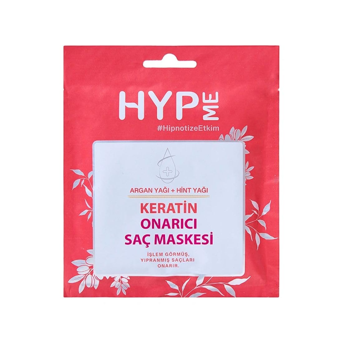 Keratin Hair Mask with Argan Oil for Damaged Hair, Repairing Treatment, 50ml made in turkey