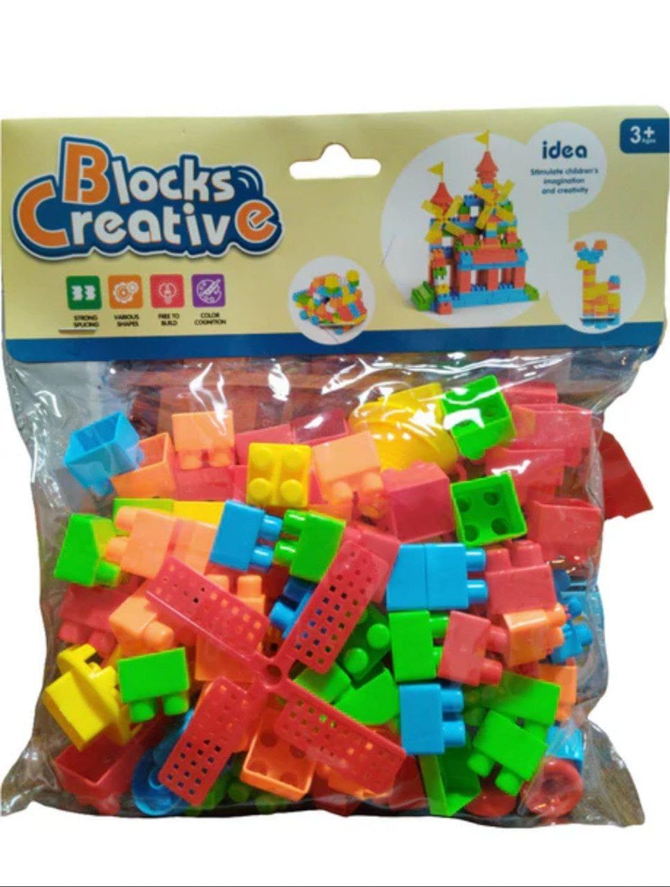 Creative Blocks Building Set, 33 Pieces, Educational Construction Toy for Ages 3+, Multicolour