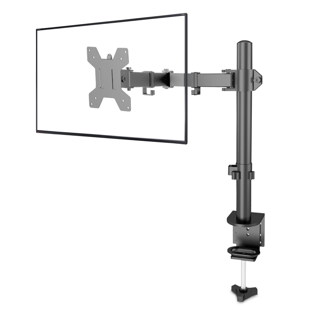 Robustt Computer PC Monitor LED TV Desk Mount Stand with Articulating Center Arm Joint | for 15" to 33" Screens Full Motion Mount | Height Adjustable | Gaming Screen - Pack of 1