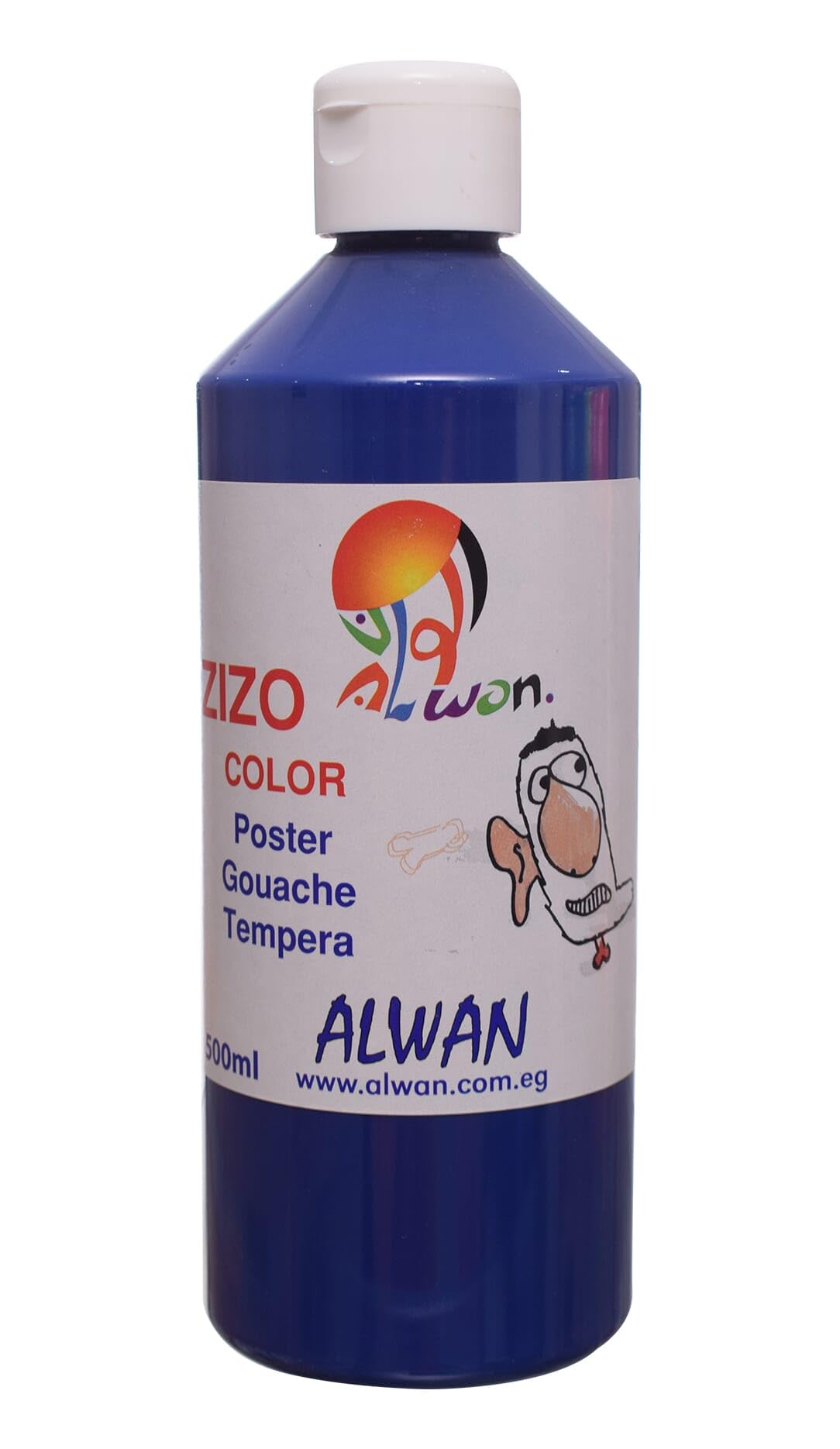 Alwan Acrylic Color Bottle for Painting, 500Ml - 112 Bright Blue