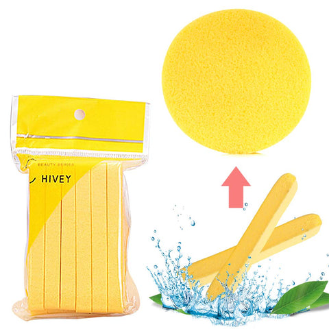 eyxformula Facial Cleansing Sponge for Cleaning, 48 Pcs Compressed Face Round Makeup Puff Sponges Cleaning Stick, Portable Wash Pads Reusable Cosmetic Supplies for Face Cleanser