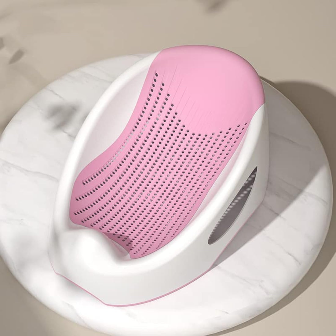 KATGROCHIR Newborn Baby Bath Support, Waterproof & Anti-Slip Baby Bathtub and Shower Support (Pink)