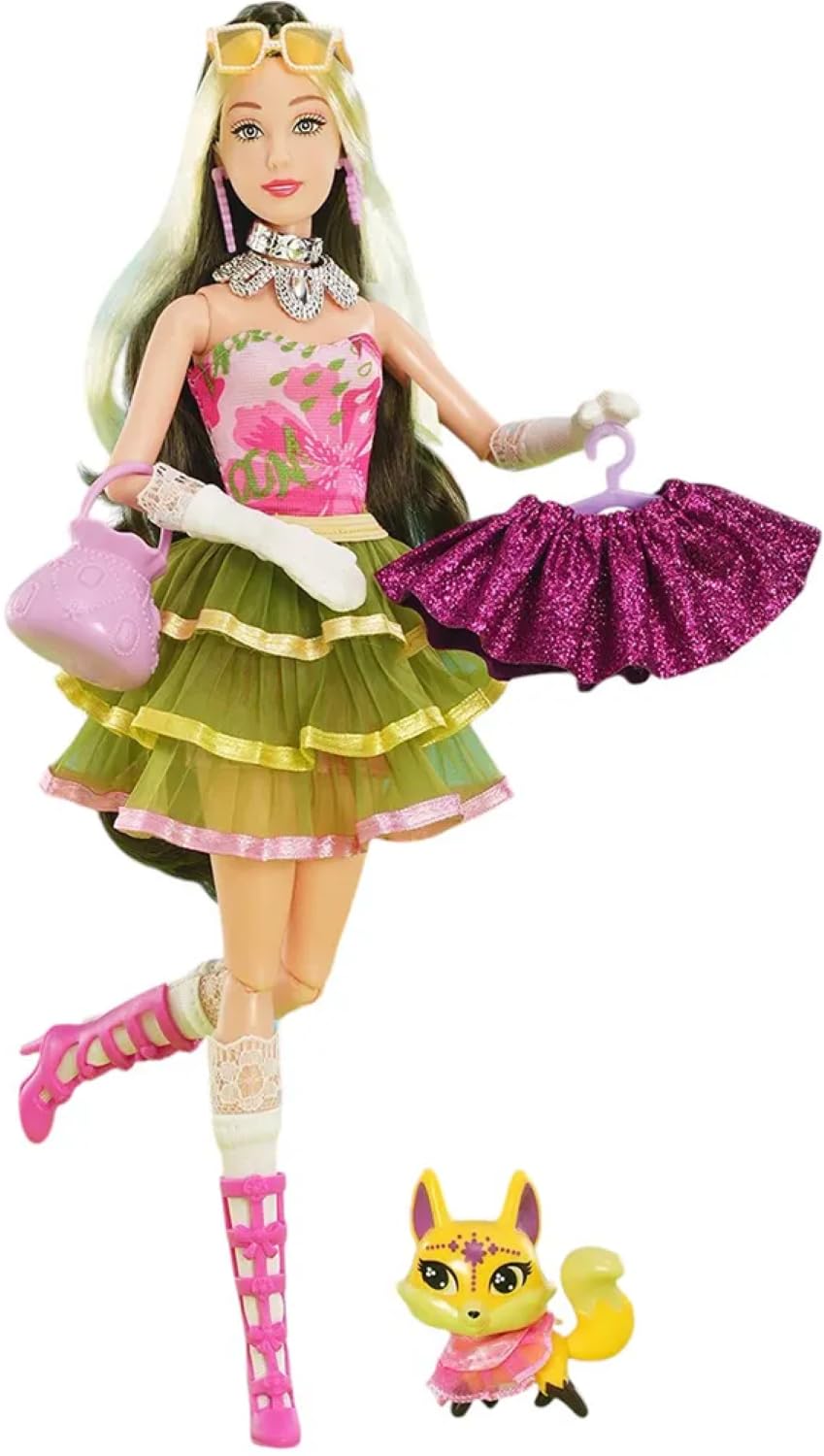 TOYS LAND Lucy Beauty Doll With Accessories And Cute Pets, 29-cm Jointed Doll With Unique Fashion Outfits And Movable Soft Body And Fine Hair, Best Gift for Girls Kids For Ages 3+ Years (8502)