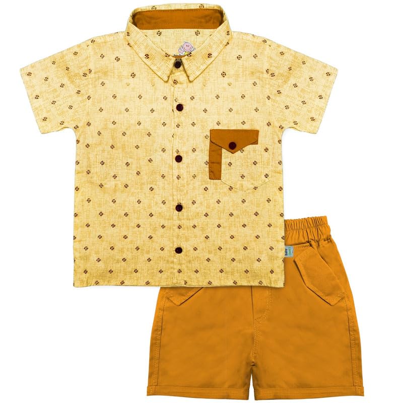 Baby Shoora Boys Half Sleeves Shirt&Short Printed Half Sleeves Shirt&Short (pack of 1)