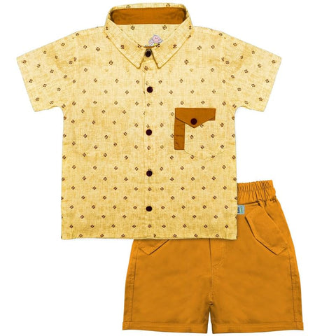 Baby Shoora Boys Half Sleeves Shirt&Short Printed Half Sleeves Shirt&Short (pack of 1)
