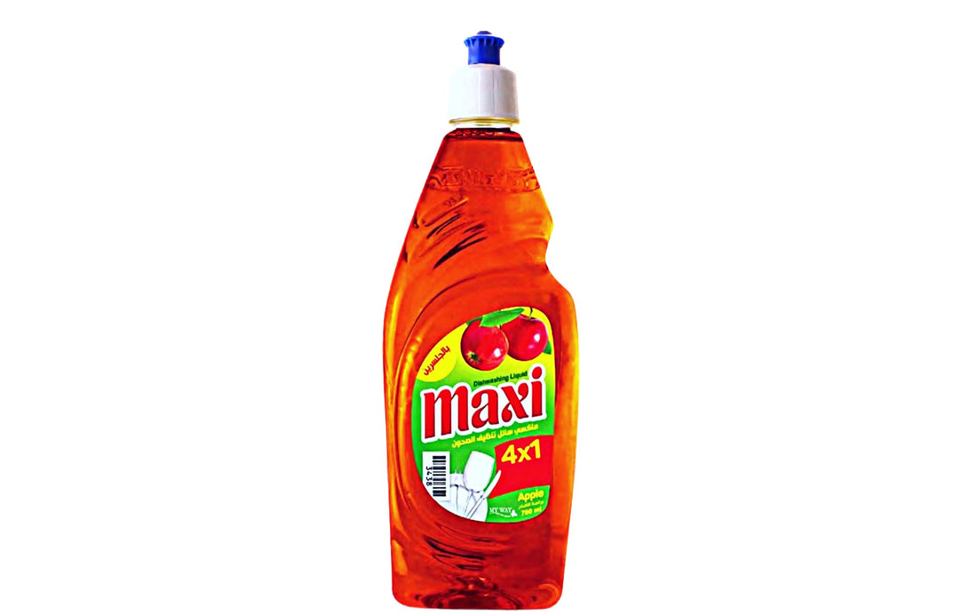MAXI DISH CLEANING LIQUID WITH GLYCERIN AND APPLE SCENT 4 * 1 SIZE 700ML